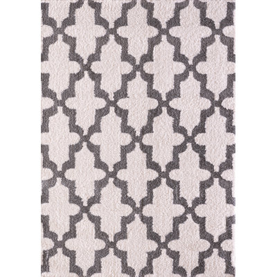 Tapis blanc/argenté Kempf