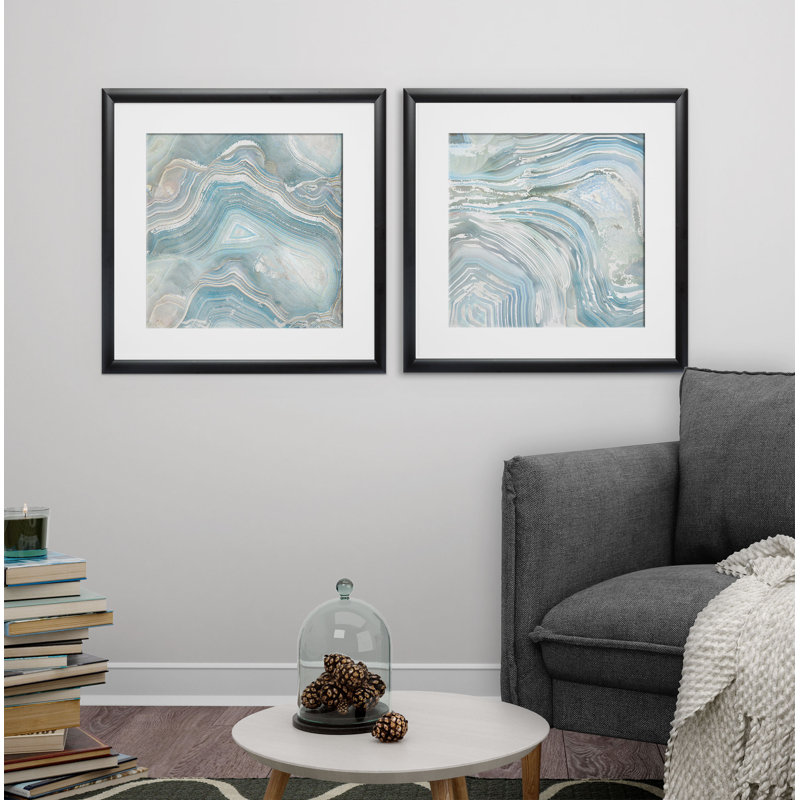 " Agate " 2 - Pieces, Black Framed