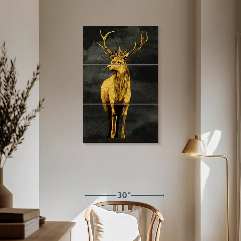Brampt Golden Deer, 57" H x 36" W