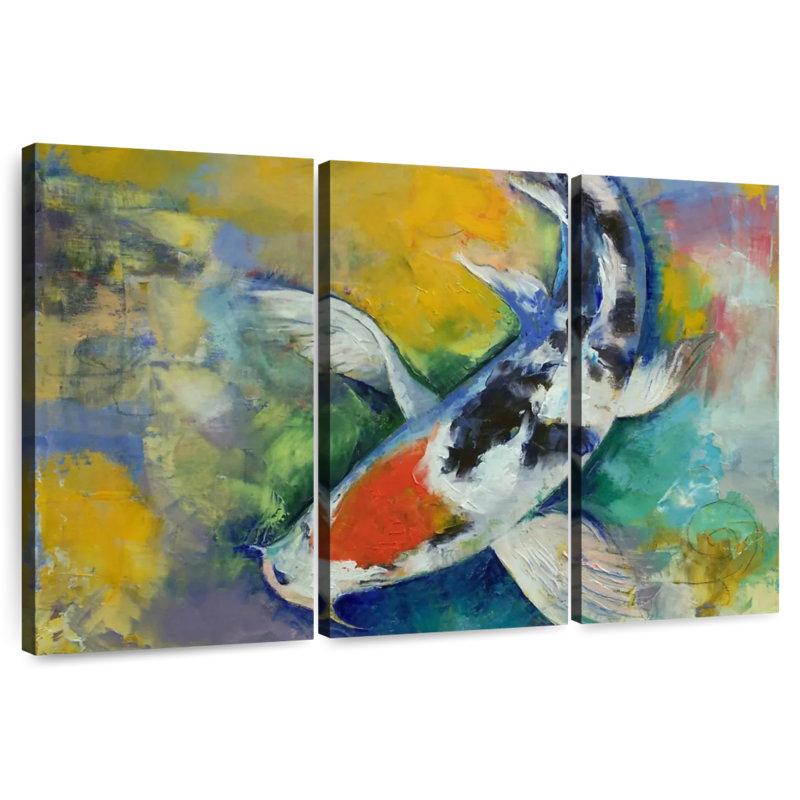 Tancho Sanke Koi, 24" H x 38" W