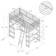 Agastya Twin Metal Loft Bed with Bookcase by Isabelle & Max
