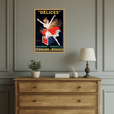 «Delices, 1923» par Leonetto Cappiello, reproduction d'art sur toile encadrée