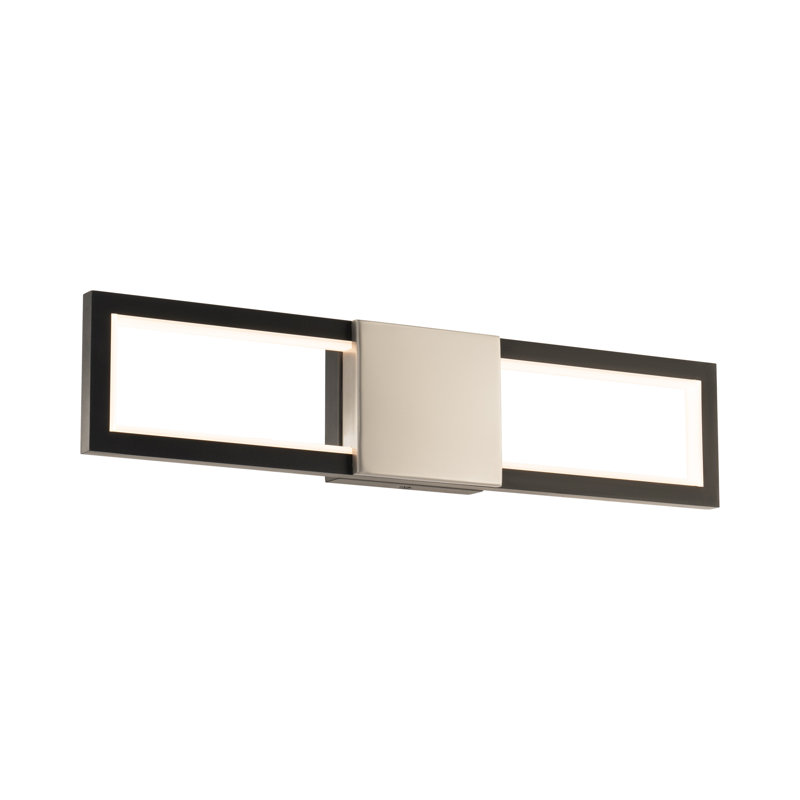 Éclairage pour meuble-lavabo et applique murale Peekaboo, Noir / Nickel brossé