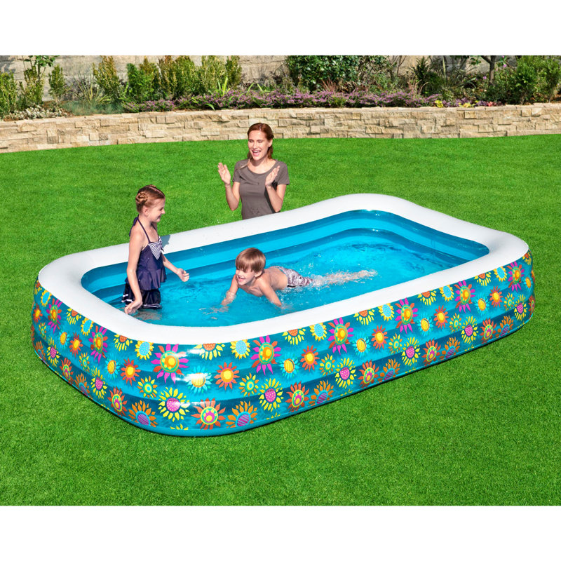 Rectangle Inflatable Pool H x W x L, 56cm H x 305cm W x 183cm L