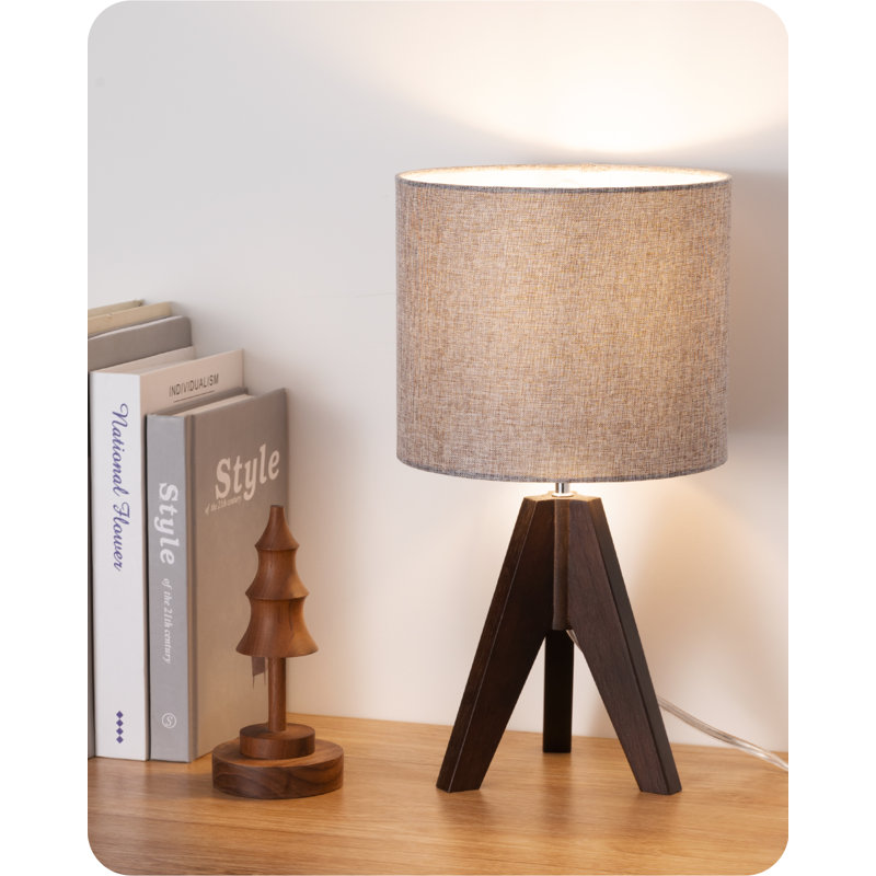Brabazon Solid Wood Table Lamp, Walnut