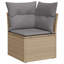  Ensemble de canapé de jardin beige