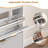33-inch Wavy-Patterned Four-Door Shoe Cabinet with Grooved Flip-Top Drawers and Moisture-Resistant Countertop-303315074