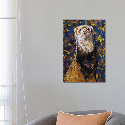 Regal Ferret by Michael Creese - Wrapped Canvas Painting