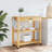 vidaXL Kitchen Trolley MONZA 33.1"x15.7"x34.8" Solid Wood Pine-1584898604