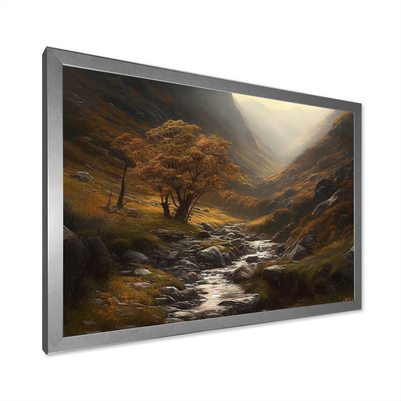 " Tranquil Fields ", Silver Single Picture Framed, 24" H x 32" W x 1" D