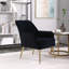 Chaise d'appoint moderne avec pieds dorés, conception ergonomique pour le salon, la chambre à coucher-642803498