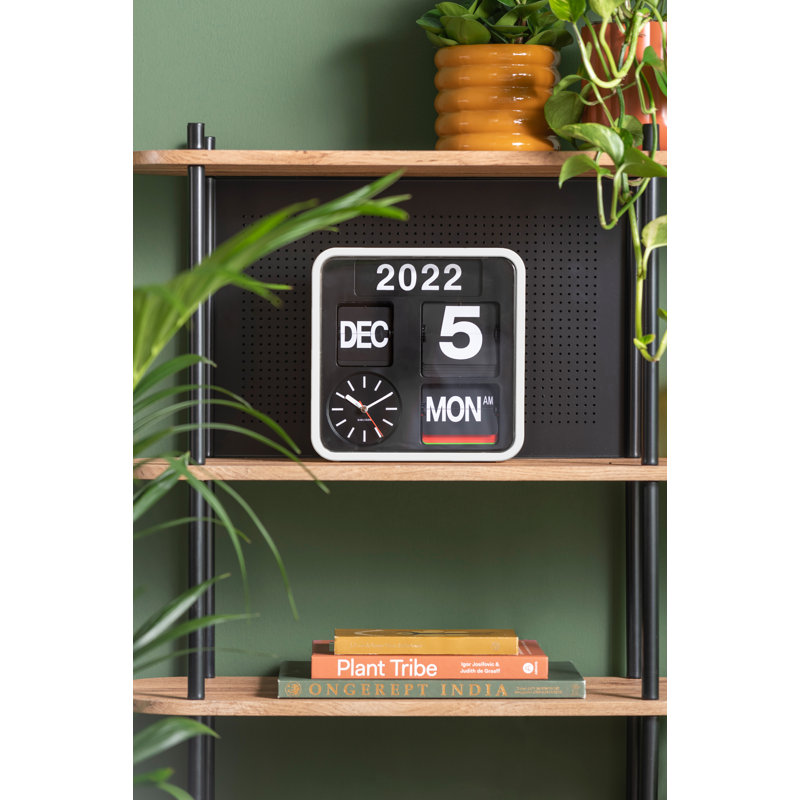 Mini Flip Wall Clock, White