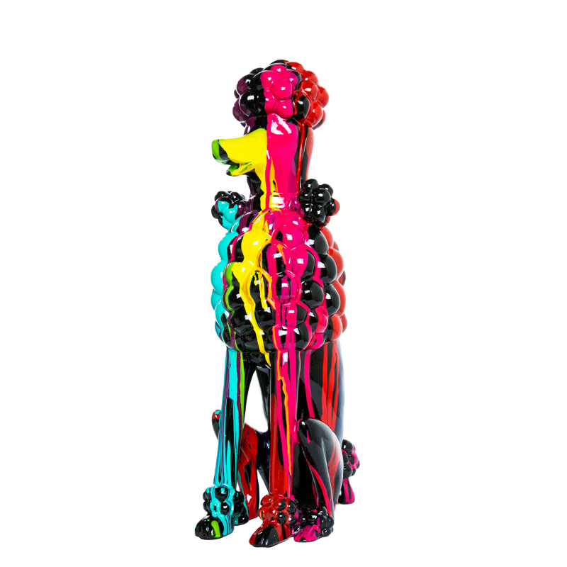 Black Expressionist Poodle 18" tall