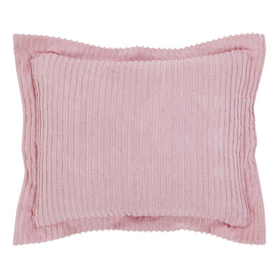 Jullian 100% Cotton Tufted Pillow Sham, Modern Stripe Design, Soft Breathable Decorative Cover, OEKO-TEX Certified, Machine Washable, Standard (21" x 27"), Pink, All-Season
