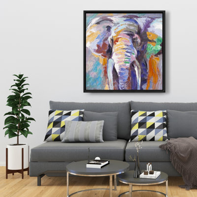 " Elephant In Pastel Colour "