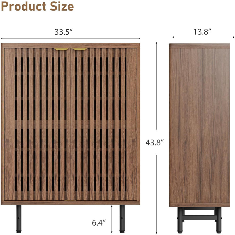 6-Tier Shoe Cabinet with Louvered Doors – Freestanding Narrow Shoe Storage Organizer for Entryway & Hallway, Holds 24 Pairs 