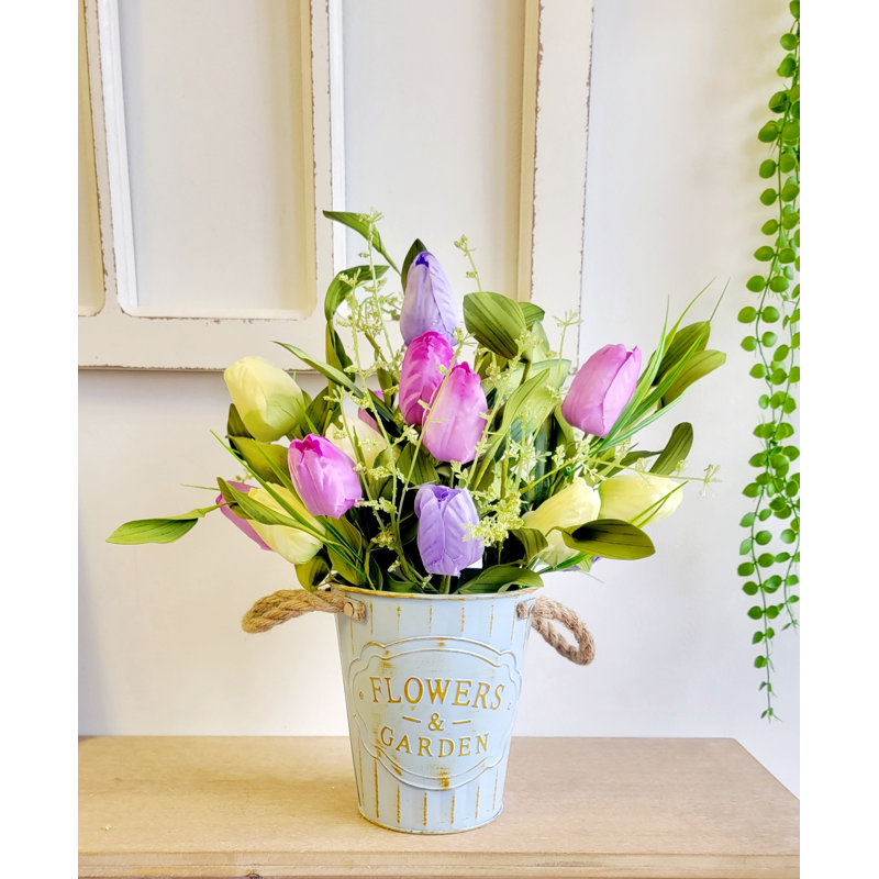 15 " Polyester Tulip Arrangement
