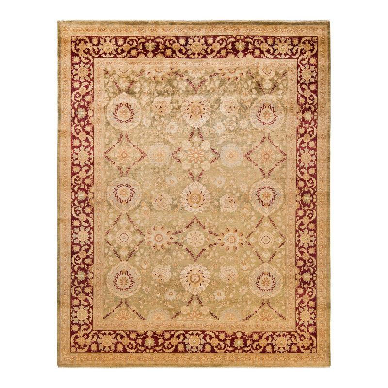 Trimeka One-of-a-Kind 8' 0" X 10' 2" 2010s Wool Area Rug in Green