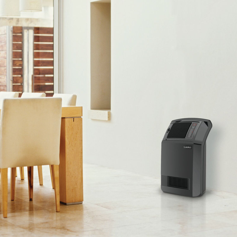 Lasko CC24910 Cyclonic Digital Ceramic Heater with Remote, Thermostat Black