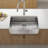 33X22x10" Style Workstation Stainless Steel Sink - T304 Strength 3Mm Sound Absorbing Pad X Groove Draining Performance 33"X22"X10" Apron Durability Feature For Smooth