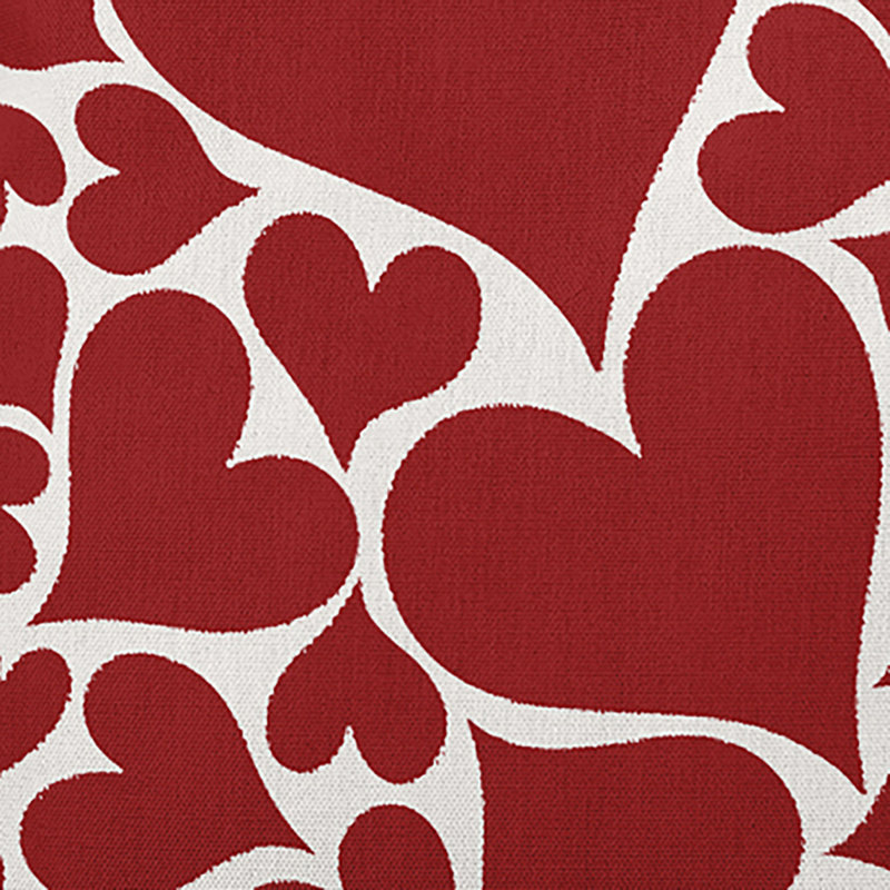 Housse de coussin rectangulaire en polyester , Rouge