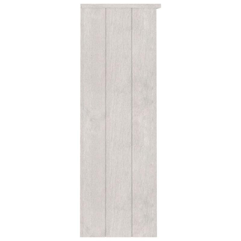 Dessus de meuble-lavabo avec tablettes en bois de pin massif Hamar, Blanc