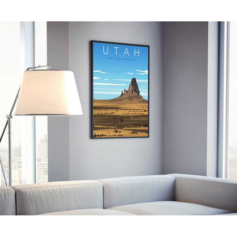 Affiche de voyage d'État de style rétro de l'Utah, impression rétro sans cadre, art mural maison et bureau