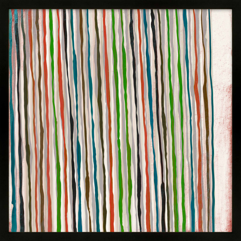 Untitled Linework by Marco Marella For Studio M, 36" H x 36" W, Black Paper Framed