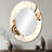 Brown And Black Movement I - Brown Oval Wall Mirror Decor-1734021316