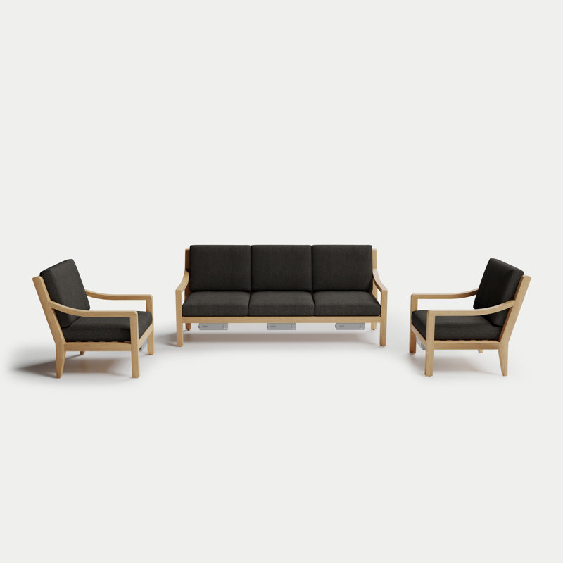 Solerno Heated Sofa Set, Carbon