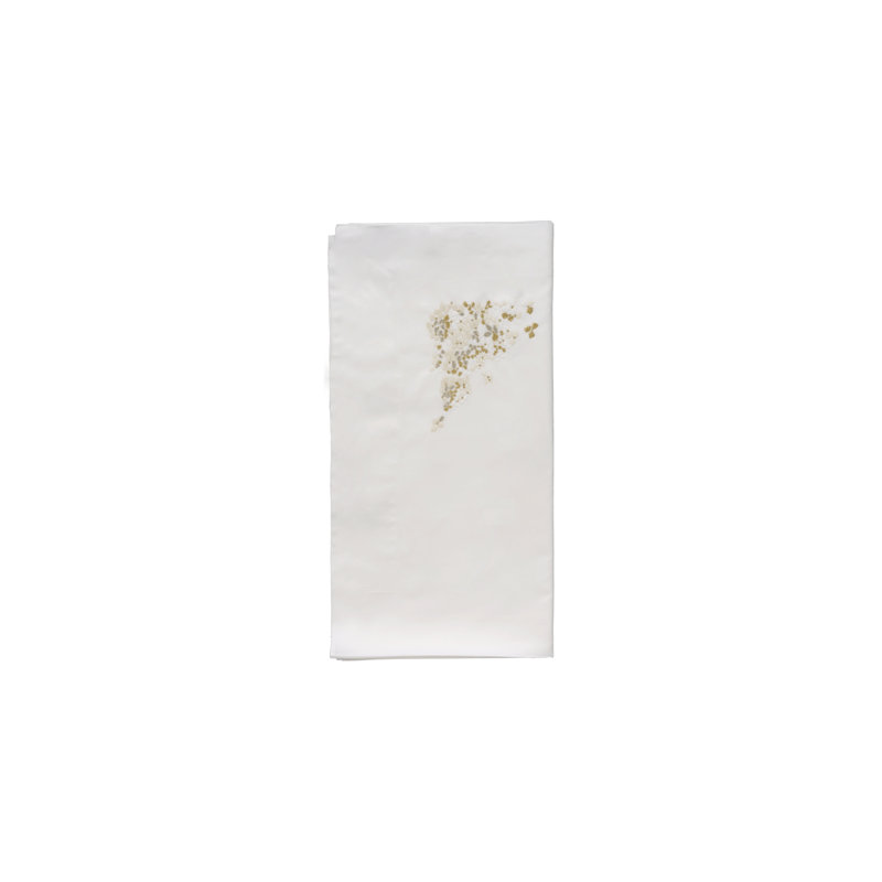 Ibla Embroidery By DEA Sateen Flat Sheet, King Flat Sheet, Ivory, 1