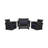 Tisdale 4-Piece UV Resistant Outdoor Conversation Set with Cushions -49646172-39799123