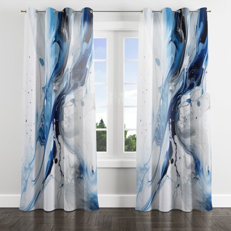 Aurelus - Modern Velvet Grommet Curtain - Room Darkening - 1 panel, 52" W x 84" L, Golden Grommets