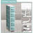 Sorbus Narrow Dresser with 5 Drawers - Vertical Slim Storage Chest of Drawers with Steel Frame, Wood Top & Easy Pull Fabric Bins for Small Spaces, Closets, Bedrooms, Bathrooms & Laundry, Aqua-121335642