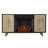 Sarenac Darby Home Co 54.25 " W Brown Electric TV Stand with BTU 4700