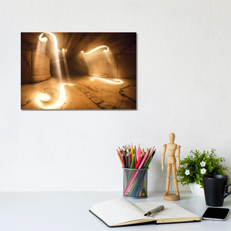Inside Violin X 1 Piece Wall Art on Canvas, 20.32 cm H x 30.48 cm W, Wrapped Canvas