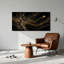 Arbre noueux aux lignes dorées tourbillonnantes et étoile - Tableau sur toile-320928024