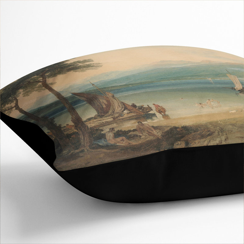 Lake Geneva Scatter Cushion with Filling, 55cm H x 55cm W x 20cm D, Black