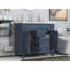 Base de meuble-lavabo simple 35,9 po Hampson en bleu avec lavabo