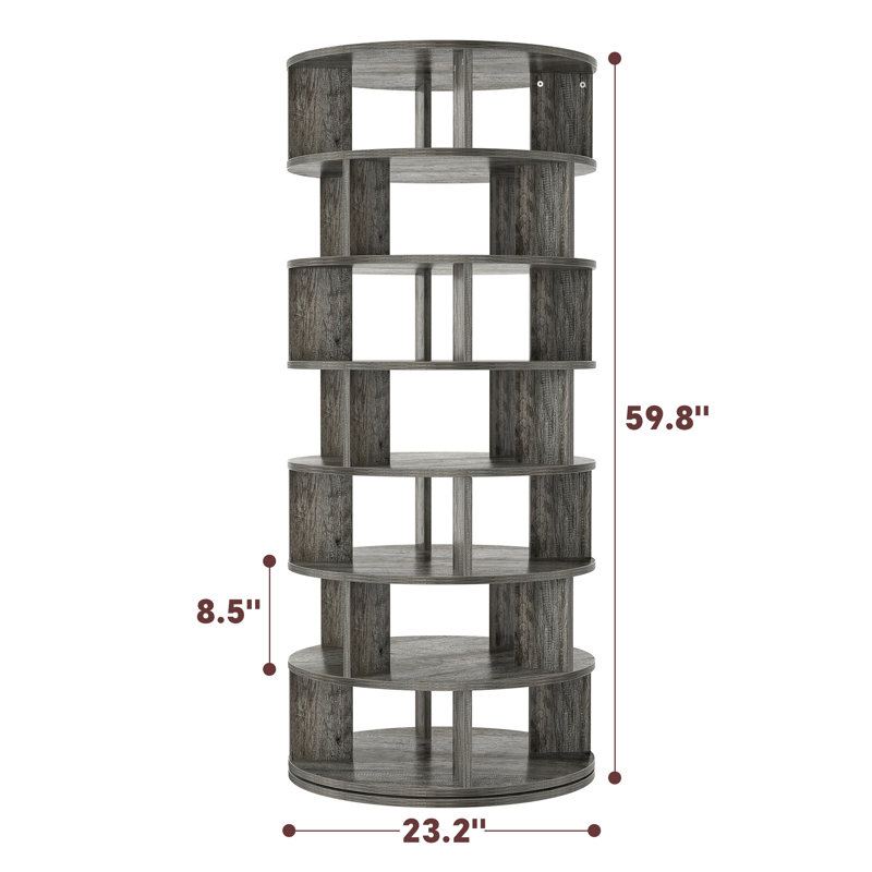 7-Tier Shoe Rack,32 Pairs-Rotating Shoe Storage Shelf, Gray