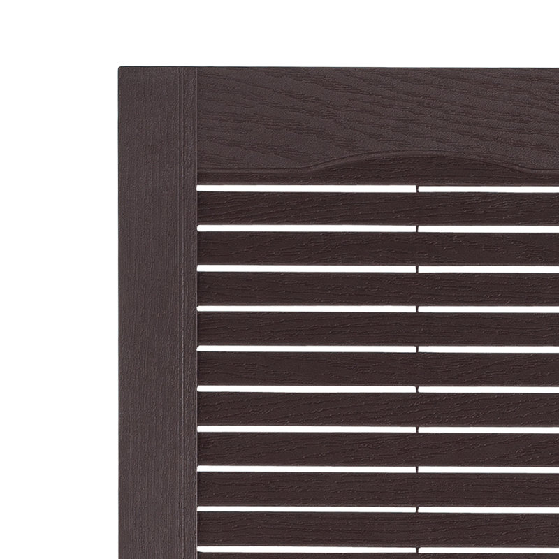 Volets à persiennes d'extérieur de qualité supérieure Premier, H 59 po x l 15 po x P 1 po, Brun Sienna