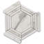 Carreau de mosaïque en marbre 9 po x 8 po Calacatta-79891855