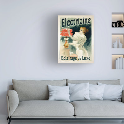 Lucien Lefevre Reproduction Of A Electricine Luxury Lighting, 1893 Canvas Art