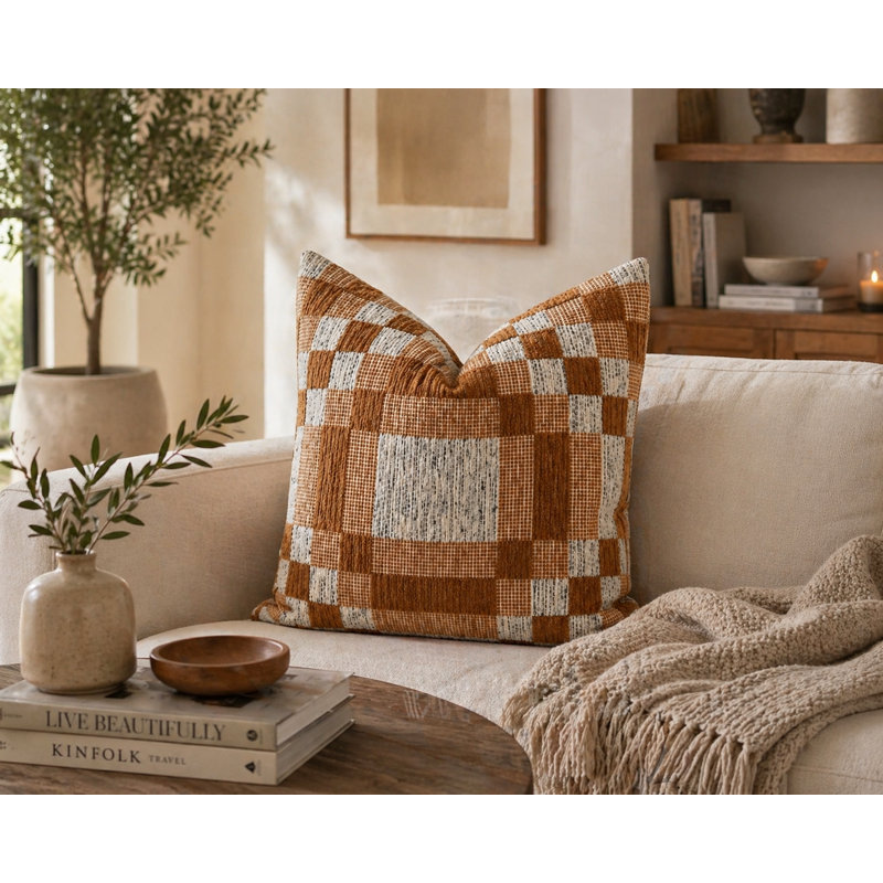 Coussin Parchissi moutarde 24 x 24, Moutarde, H 24 po x l 24 po