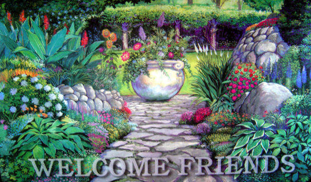 Daylin Non-Slip Floral Indoor Doormat