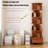  Gulmehak Rotating Bookshelf, 360 Display Corner Bookshelf, 6 Tier Bookcase Storage Rack with Drawer and Wheels for Small Space, Bedroom, Living Room, Study Room