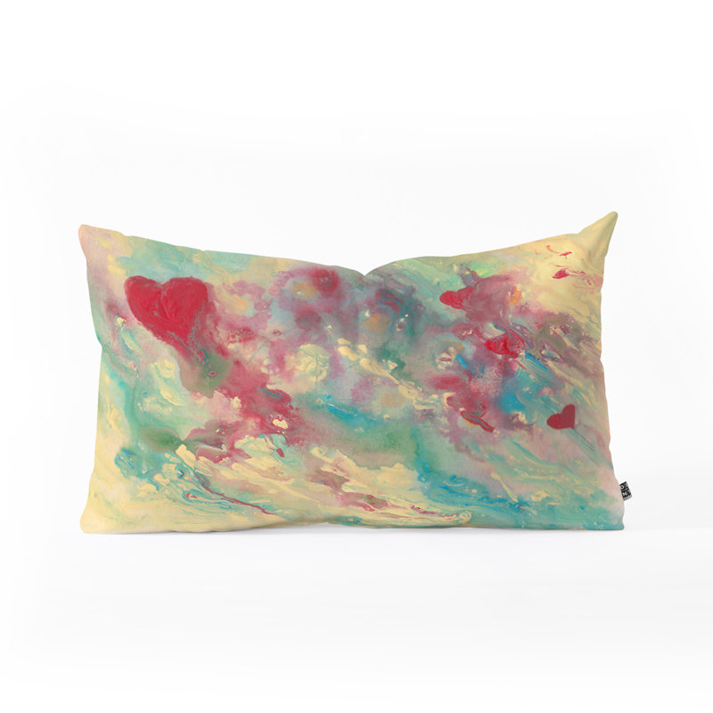 Coussin lombaire intérieur/extérieur à coeur cassé rosie