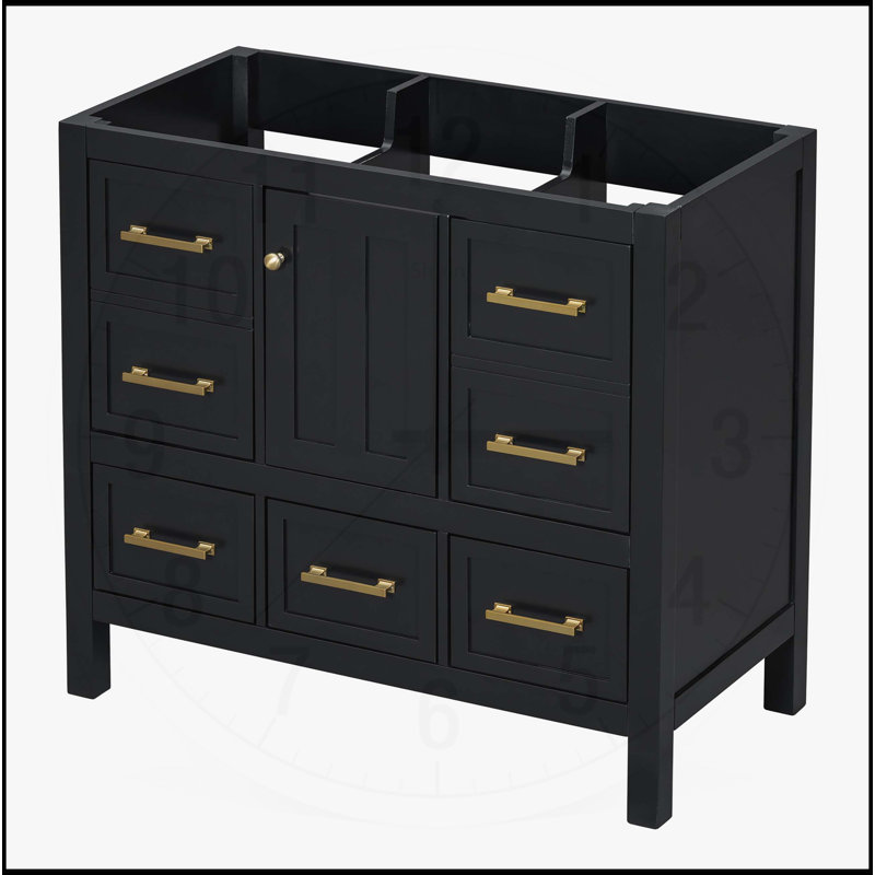 Meuble-lavabo 36 po sans lavabo, Noir