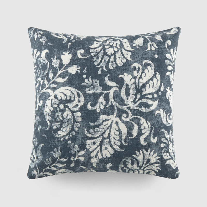 Cotton Throw Square Pillow Cover & Insert, Blue