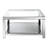 Emad Rectangular Coffee Table with Glass Top Mirrored and Clear